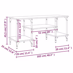 vidaXL TV Cabinet TV Stand Sideboard Media Cabinet TV Unit Engineered Wood - brown oak - Additional view 8