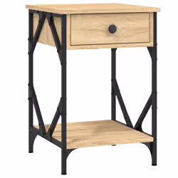 VidaXL 826338, Oak, Iron, Wood, 400 mm, 420 mm, 600 mm, 2 pc(s)