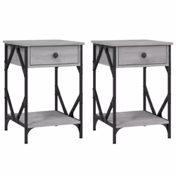 VidaXL 826342, Oak, Iron, Wood, 400 mm, 420 mm, 600 mm, 2 pc(s)