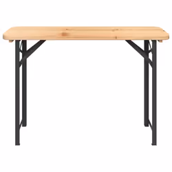 vidaXL Folding Beer Table Set Wooden Table and Bench 3 Piece Solid Wood Fir - Additional view 8