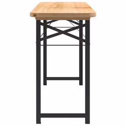 vidaXL Folding Beer Table Set Wooden Table and Bench 3 Piece Solid Wood Fir - Additional view 9