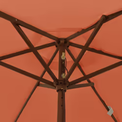 vidaXL Garden Parasol Outdoor Umbrella Parasol Sun Shade with Wooden Pole - terracotta - Additional view 5