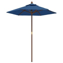vidaXL Garden Parasol Outdoor Umbrella Parasol Sun Shade with Wooden Pole - blue