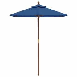 vidaXL Garden Parasol Outdoor Umbrella Parasol Sun Shade with Wooden Pole - blue