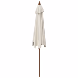 vidaXL Garden Parasol Outdoor Umbrella Parasol Sun Shade with Wooden Pole - sand - Additional view 4