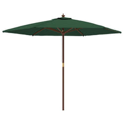 vidaXL Garden Parasol Outdoor Umbrella Parasol Sun Shade with Wooden Pole - green