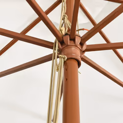 vidaXL Garden Parasol Outdoor Umbrella Patio Sun Shade with Wooden Pole - sand - Additional view 5