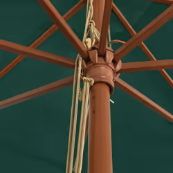 vidaXL Garden Parasol Outdoor Umbrella Patio Sun Shade with Wooden Pole - green - Additional view 5