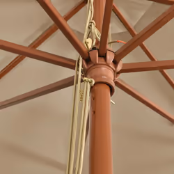 vidaXL Garden Parasol Outdoor Umbrella Patio Sun Shade with Wooden Pole - taupe - Additional view 5