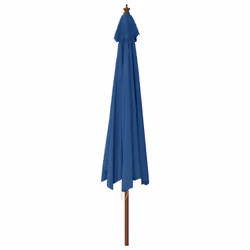 vidaXL Garden Parasol Outdoor Umbrella Patio Sun Shade with Wooden Pole - blue - Additional view 4