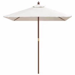 vidaXL Garden Parasol Umbrella with Wooden Pole Outdoor Parasol Sun Umbrella - sand - Additional view 2