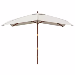 vidaXL Garden Parasol Umbrella with Wooden Pole Outdoor Parasol Sun Umbrella - sand - Additional view 2
