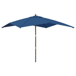 vidaXL Garden Parasol Umbrella with Wooden Pole Outdoor Parasol Sun Umbrella - blue