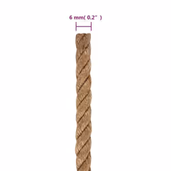 vidaXL Rope 100% Jute Natural Hemp Cord Sisal Rope Multi Purpose Rope Cable - 6 mm x 100 m