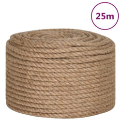 vidaXL Rope 100% Jute Natural Hemp Cord Sisal Rope Multi Purpose Rope Cable - 10 mm x 25 m