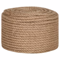 vidaXL Rope 100% Jute Natural Hemp Cord Sisal Rope Multi Purpose Rope Cable - 14 mm x 25 m