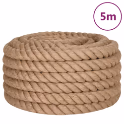 vidaXL Rope 100% Jute Natural Hemp Cord Sisal Rope Multi Purpose Rope Cable - 5 m/ 40 mm