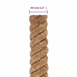 vidaXL Rope 100% Jute Natural Hemp Cord Sisal Rope Multi Purpose Rope Cable - 5 m/ 40 mm