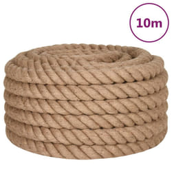 vidaXL Rope 100% Jute Natural Hemp Cord Sisal Rope Multi Purpose Rope Cable - 10 m/ 40 mm