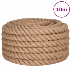vidaXL Rope 100% Jute Natural Hemp Cord Sisal Rope Multi Purpose Rope Cable - 10 m/ 60 mm