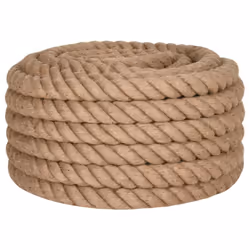vidaXL Rope 100% Jute Natural Hemp Cord Sisal Rope Multi Purpose Rope Cable - 10 m/ 60 mm