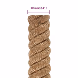 vidaXL Rope 100% Jute Natural Hemp Cord Sisal Rope Multi Purpose Rope Cable - 10 m/ 60 mm