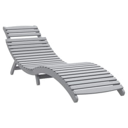 vidaXL Sun Lounger Sun Bed Patio Day Bed Lounge Bed Grey Solid Wood Acacia