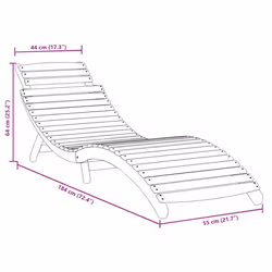 vidaXL Sun Lounger Sun Bed Patio Day Bed Lounge Bed Grey Solid Wood Acacia - Additional view 6