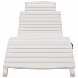 vidaXL Sun Lounger Recliner Outdoor Chair Wooden Sunbed Solid Wood Acacia - 1 sunlounger