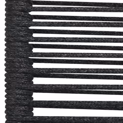 vidaXL 7 Piece Garden Dining Set Black Cotton Rope and Steel - Additional view 5