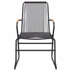 vidaXL 7 Piece Garden Dining Set Black PVC Rattan - Additional view 5