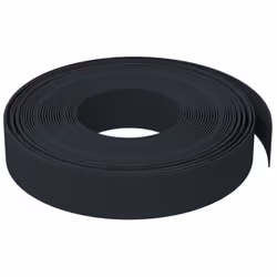 vidaXL Garden Edging Patio Lawn Edging Garden Border Rolls 5 pcs Polyethylene - black, 10 x 0.1 m