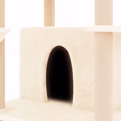 vidaXL Cat Tree with Sisal Scratching Posts Cat Scratch Tower Climber Dark Grey - cream - Additional view 5