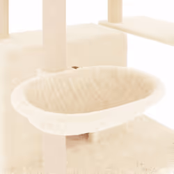 vidaXL Cat Tree with Sisal Scratching Posts Cat Scratch Tower Climber Dark Grey - cream - Additional view 6
