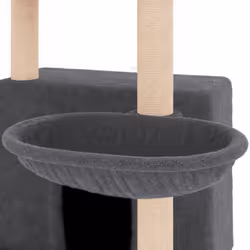 vidaXL Cat Tree with Sisal Scratching Posts Cat Scratch Tower Climber Dark Grey - dark grey - Additional view 6