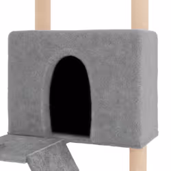 vidaXL Cat Tree with Sisal Scratching Posts Cat Scratch Tower Cat Climber - light grey - Additional view 5