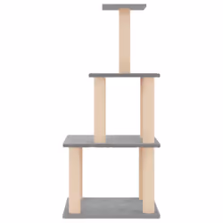 vidaXL Cat Tree with Sisal Scratching Posts Cat Scratch Tower Climber Dark Grey - light grey - Additional view 2