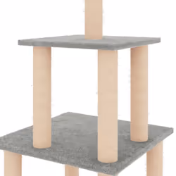 vidaXL Cat Tree with Sisal Scratching Posts Cat Scratch Tower Climber Dark Grey - light grey - Additional view 4