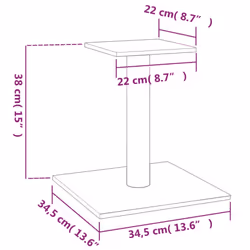 vidaXL Cat Scratching Post with Platform Cat Tree Cat Tower Activity Center - cream - Additional view 4