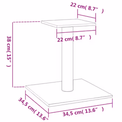 vidaXL Cat Scratching Post with Platform Cat Tree Cat Tower Activity Center - dark grey - Additional view 4