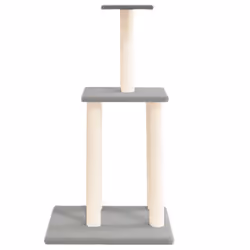 vidaXL Cat Tree with Sisal Scratching Posts Cat Scratch Tower Climber Dark Grey - light grey - Additional view 2
