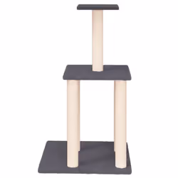 vidaXL Cat Tree with Sisal Scratching Posts Cat Scratch Tower Climber Dark Grey - dark grey