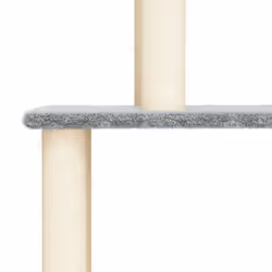 vidaXL Cat Tree with Sisal Scratching Posts Cat Scratch Tower Climber Light Grey - light grey - Additional view 4
