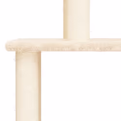 vidaXL Cat Tree with Sisal Scratching Posts Cat Scratch Tower Climber Dark Grey - cream - Additional view 4