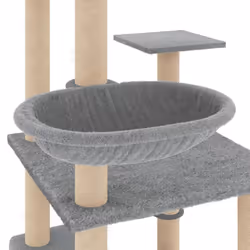 vidaXL Cat Tree with Sisal Scratching Posts Cat Scratch Tower Climber Dark Grey - light grey - Additional view 5