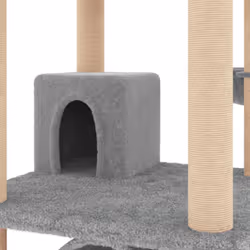 vidaXL Cat Tree with Sisal Scratching Posts Cat Scratch Tower Climber Dark Grey - light grey - Additional view 6