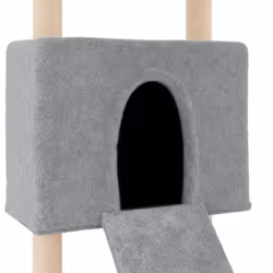 vidaXL Cat Tree with Sisal Scratching Posts Cat Scratch Tower Climber Dark Grey - light grey - Additional view 5