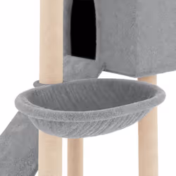 vidaXL Cat Tree with Sisal Scratching Posts Cat Scratch Tower Climber Dark Grey - light grey - Additional view 6