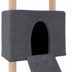 vidaXL Cat Tree with Sisal Scratching Posts Cat Scratch Tower Climber Dark Grey - dark grey - Additional view 5