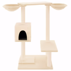 vidaXL Cat Tree with Scratching Posts Cat Tower Cat Climber Activity Center - cream